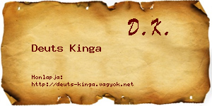 Deuts Kinga névjegykártya